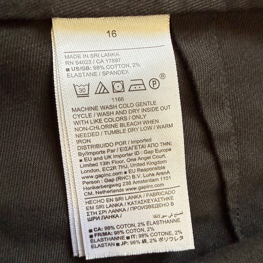 Banana Republic Black High Rise Wide Leg Lightweight Stretch Cotton Pants 16 - Picture 9 of 12
